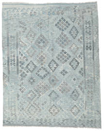  Kilim Afegão Old Style Tapete 182X228 Lã Cinzento/Cinzento Claro Carpetvista