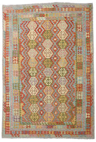 200X293 Kelim Afghan Old Style Matta Orientalisk Beige/Orange (Ull, Afghanistan) Carpetvista