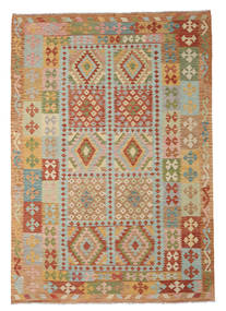  Orientalischer Kelim Afghan Old Stil Teppich 206X297 Wolle, Afghanistan Carpetvista