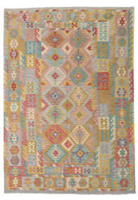  Orientalischer Kelim Afghan Old Stil Teppich 208X294 Wolle, Afghanistan Carpetvista