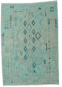  Orientalischer Kelim Afghan Old Stil Teppich 205X291 Wolle, Afghanistan Carpetvista