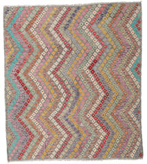 Kelim Afghan Old Stil Teppich 207X236 Grau/Beige Wolle, Afghanistan Carpetvista