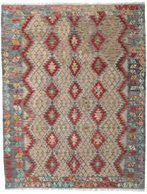  185X243 Kilim Afghan Old Style Rug Orange/Grey Afghanistan Carpetvista