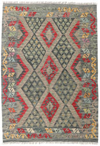  キリム アフガン オールド スタイル 絨毯 123X177 ウール グレー/オレンジ 小 Carpetvista