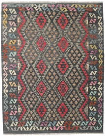  Kilim Afegão Old Style Tapete 154X199 Lã Cinza Escuro/Vermelho Pequeno Carpetvista