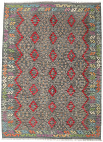  Kilim Afghan Old Style Tappeto 181X249 Di Lana Grigio/Arancione Carpetvista