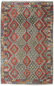  163X257 Kelim Afghan Old Stil Teppich Orange/Grau Afghanistan Carpetvista