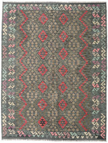 絨毯 オリエンタル キリム アフガン オールド スタイル 184X237 グレー/オレンジ (ウール, アフガニスタン)