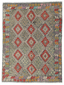  182X242 Kelim Afghan Old Style Vloerkleed Grijs/Oranje Afghanistan Carpetvista