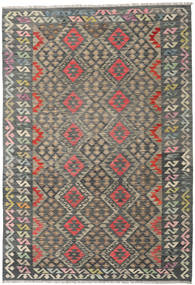 Kelim Afghan Old Stil Teppich 168X275 Orange/Dunkelgrau Wolle, Afghanistan Carpetvista