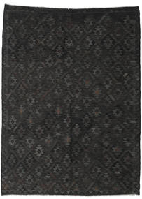  Kilim Afghan Old Style Rug 213X286 Wool Dark Grey/Brown Carpetvista