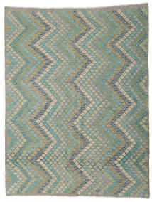 絨毯 オリエンタル キリム アフガン オールド スタイル 214X275 グレー/グリーン (ウール, アフガニスタン)