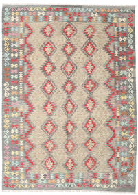  Oosters Kelim Afghan Old Style Vloerkleed 202X286 Geel/Beige Wol, Afghanistan Carpetvista