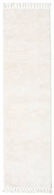  80X400 Plain (Single Colored) Shaggy Rug Small Taj - Cream White