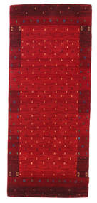  83X198 Gabbeh Indisch Teppich Läufer Dunkelrot/Rot Indien Carpetvista