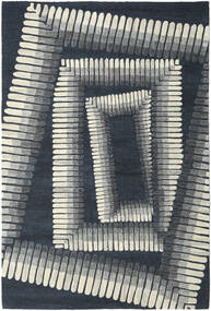  200X300 抽象柄 Centric 絨毯 - ナチュラルホワイト/ダークブルー ウール