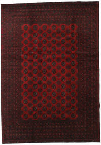199X283 Afghan Fine Teppe Orientalsk Mørk Rød (Ull, Afghanistan) Carpetvista