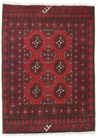 80X108 Tappeto Afghan Fine Orientale Rosso Scuro/Rosso (Lana, Afghanistan) Carpetvista