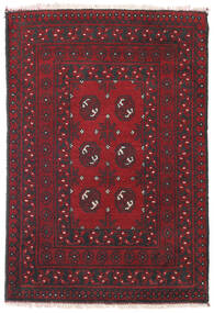  Afghan Fine Covor 81X118 Lână Dark Red/Gri Închis Mic Carpetvista
