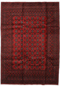  Orientalischer Afghan Fine Teppich 199X282 Dunkelrot/Braun Wolle, Afghanistan Carpetvista