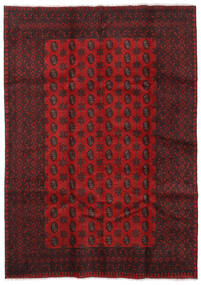  204X286 Afghan Fine Matot Matto Tummanpunainen/Ruskea Afganistan Carpetvista