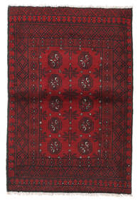  Oosters Afghan Fine Vloerkleed 97X144 Donkerrood Wol, Afghanistan Carpetvista
