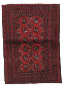  Oriental Afghan Fine Rug 99X138 Dark Red/Red Wool, Afghanistan Carpetvista