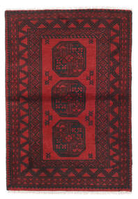  Orientalischer Afghan Fine Teppich 99X142 Dunkelrot/Rot Wolle, Afghanistan Carpetvista