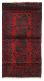 Afghan Fine Tæppe 103X193 Mørkerød Uld, Afghanistan Carpetvista