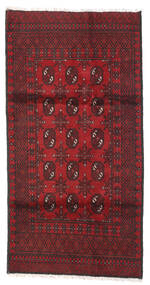  100X189 Afghan Fine Vloerkleed Donkerrood/Rood Afghanistan Carpetvista