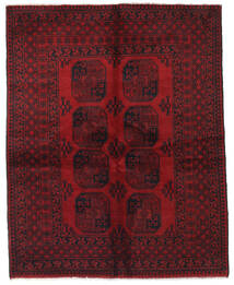  Afghan Fine Matot 153X193 Tummanpunainen/Punainen Carpetvista