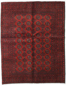  153X193 Afghan Fine Teppe Mørk Rød/Rød Afghanistan Carpetvista