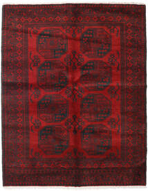  152X192 Afghan Fine Teppich Dunkelrot/Rot Afghanistan Carpetvista