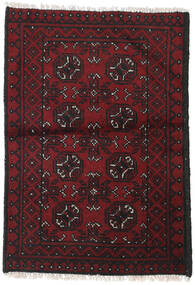  Afghan Fine Rug 76X109 Wool Dark Red Small Carpetvista