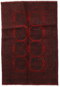  124X180 Afghan Fine Matot Matto Tummanpunainen Afganistan Carpetvista