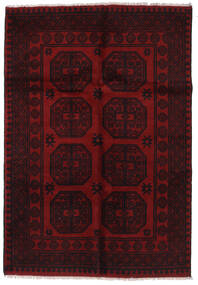  Afghan Fine Matot 122X175 Tummanpunainen Carpetvista