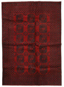 Tappeto Afghan Fine 202X285 Rosso Scuro (Lana, Afghanistan)