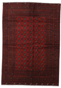  Orientalsk Afghan Fine Teppe 200X288 Mørk Rød Ull, Afghanistan Carpetvista