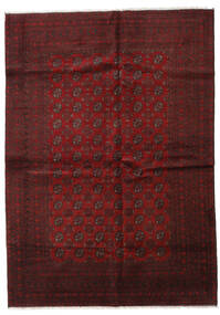 Tappeto Afghan Fine 202X283 Rosso Scuro/Marrone (Lana, Afghanistan)