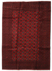 Tappeto Afghan Fine 202X279 Rosso Scuro/Rosso (Lana, Afghanistan)