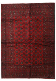205X283 Tappeto Afghan Fine Orientale Rosso Scuro/Marrone (Lana, Afghanistan) Carpetvista