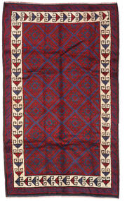 160X255 Χαλι Ανατολής Beluch Σκούρο Κόκκινο/Σκούρο Μωβ (Μαλλί, Αφγανικά) Carpetvista