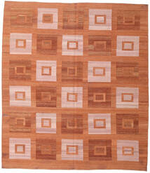 Tapis Kilim Moderne 206X235 Orange/Marron (Laine, Afghanistan)