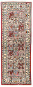  Orientalischer Moud Teppich 71X194 Läufer Grau/Rot Wolle, Persien/Iran Carpetvista