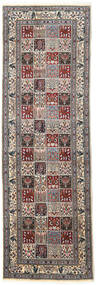  Persischer Moud Teppich 80X250 Läufer Grau/Rot (Wolle, Persien/Iran)