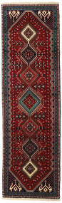 88X295 Yalameh Vloerkleed Oosters Tapijtloper Donkerrood/Rood (Wol, Perzië/Iran) Carpetvista