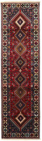 Yalameh Vloerkleed 83X293 Tapijtloper Donkerrood/Rood Wol, Perzië/Iran Carpetvista