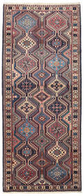 80X194 Yalameh Orientalisk Hallmatta Röd/Mörkrosa (Ull, Persien/Iran) Carpetvista