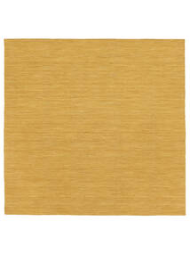  Χαλι Μαλλινο 250X250 Kelim Loom Κίτρινα Τετράγωνο Μεγάλο