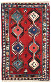  Persialainen Yalameh Matot 64X100 Punainen/Tummanvioletti Carpetvista